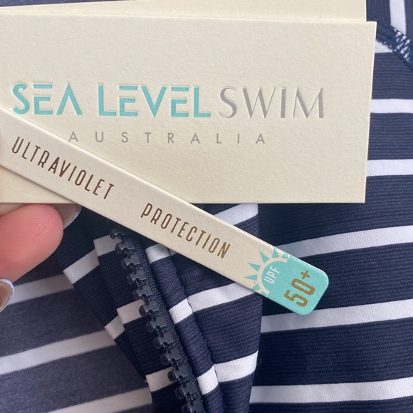 Sea Level Swim Australia Charmarel 3/4 sleeve swim top size 10 - Picture 8 of 9